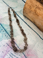 Smokey quartz chip necklace