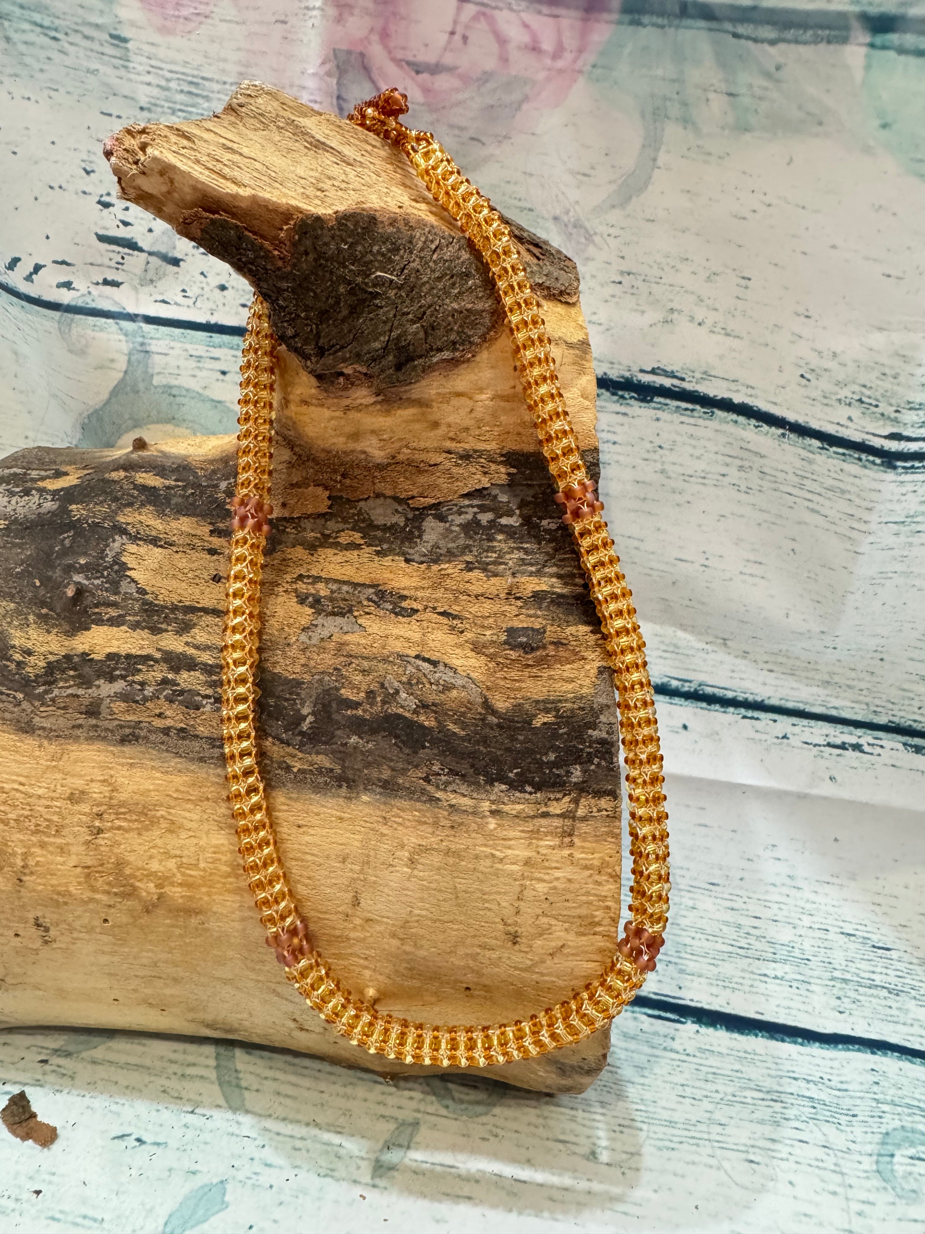 Seed bead necklace