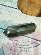 Moss agate crystal wand