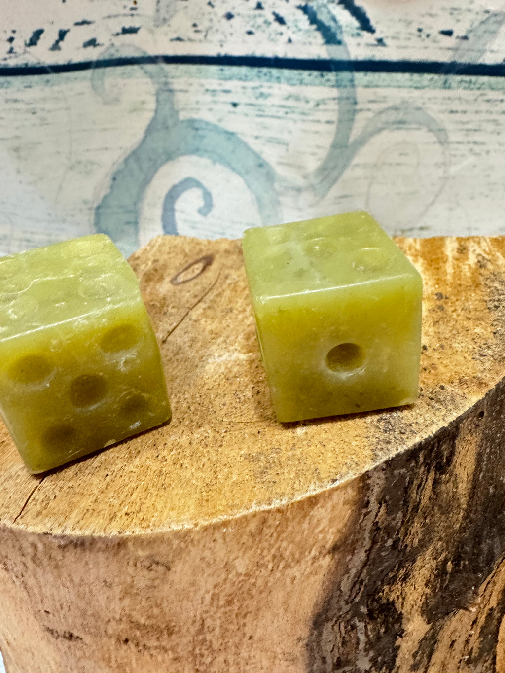 Carved Aventurine dice