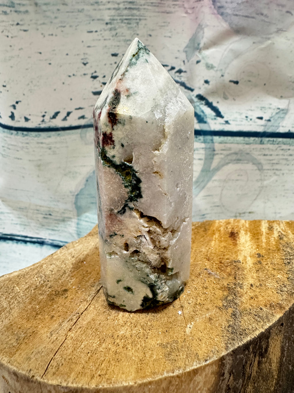 Tree agate with natural Druze