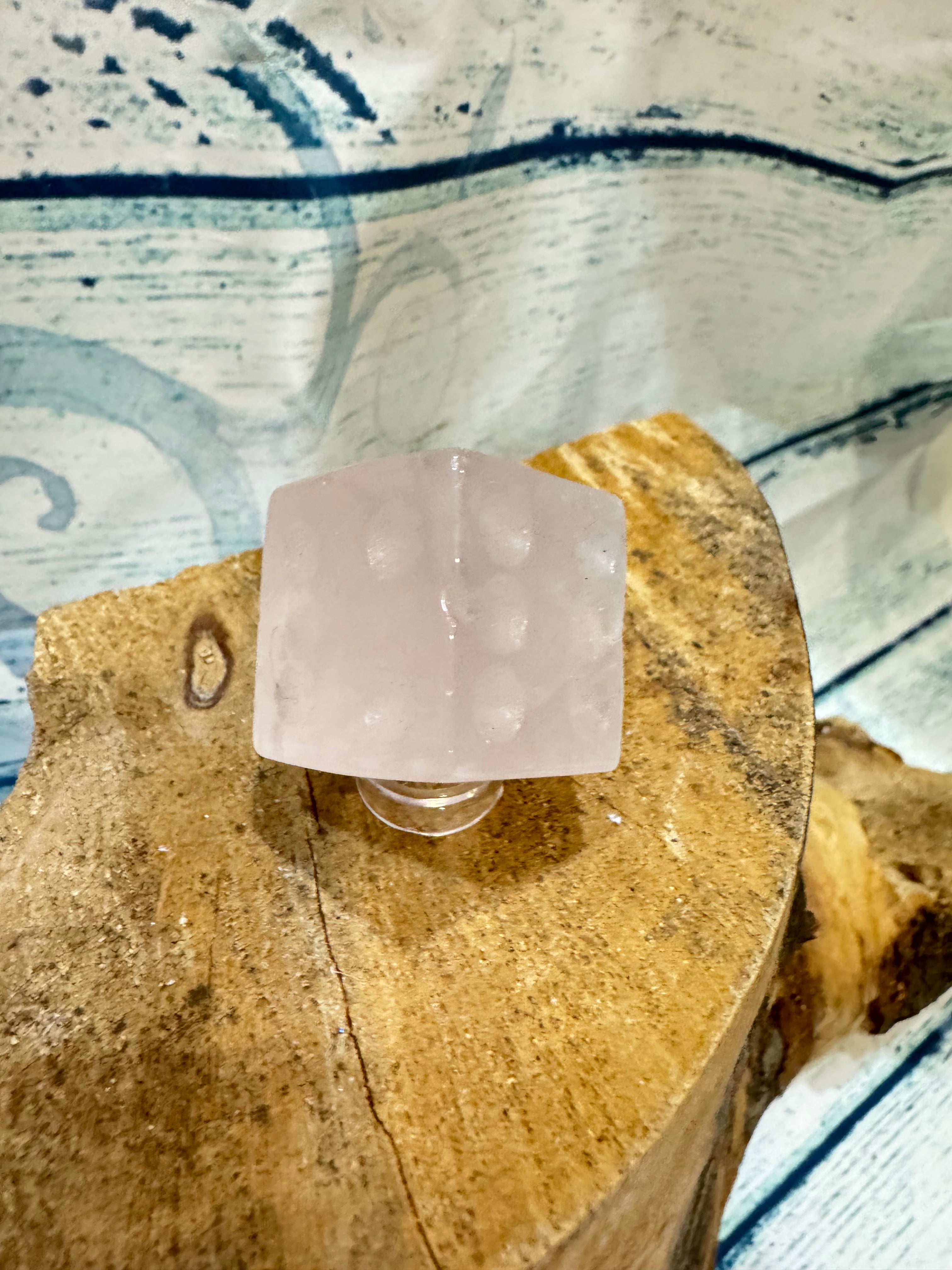 Carved Rose Quartz Die