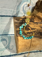 Turquoise sun and moon - sun catcher