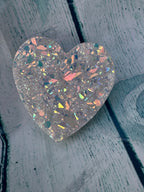 Aura quartz heart