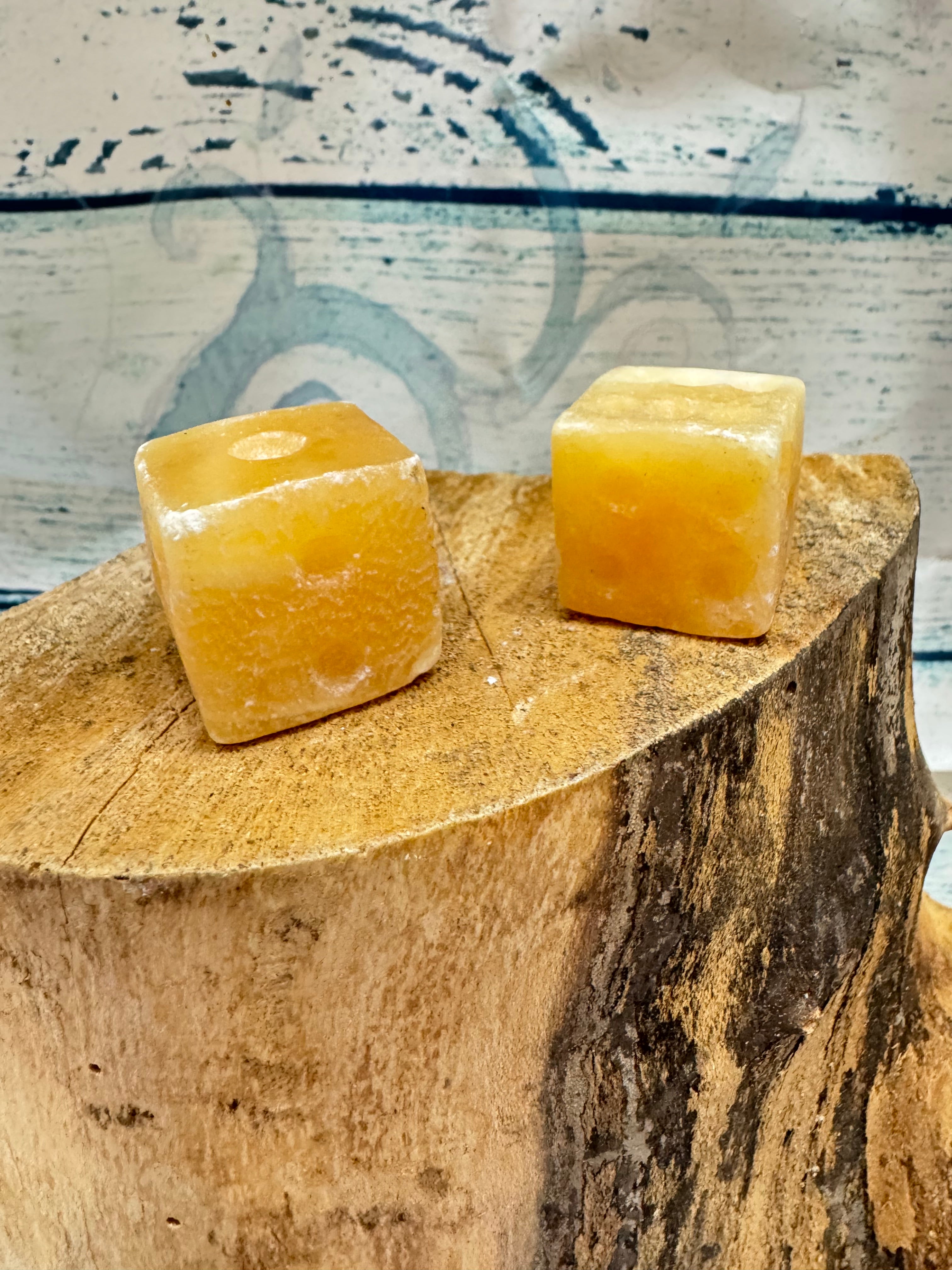 Carved Calcite dice