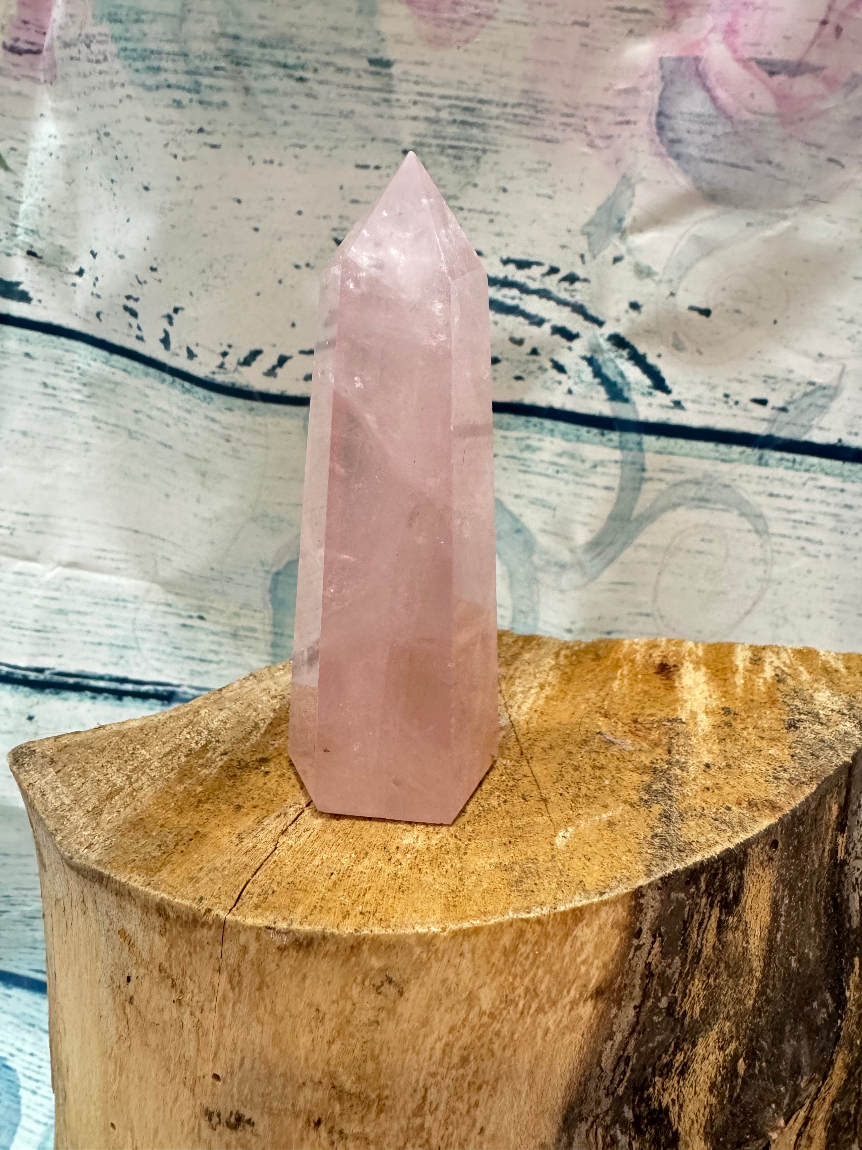 Rose quartz tower