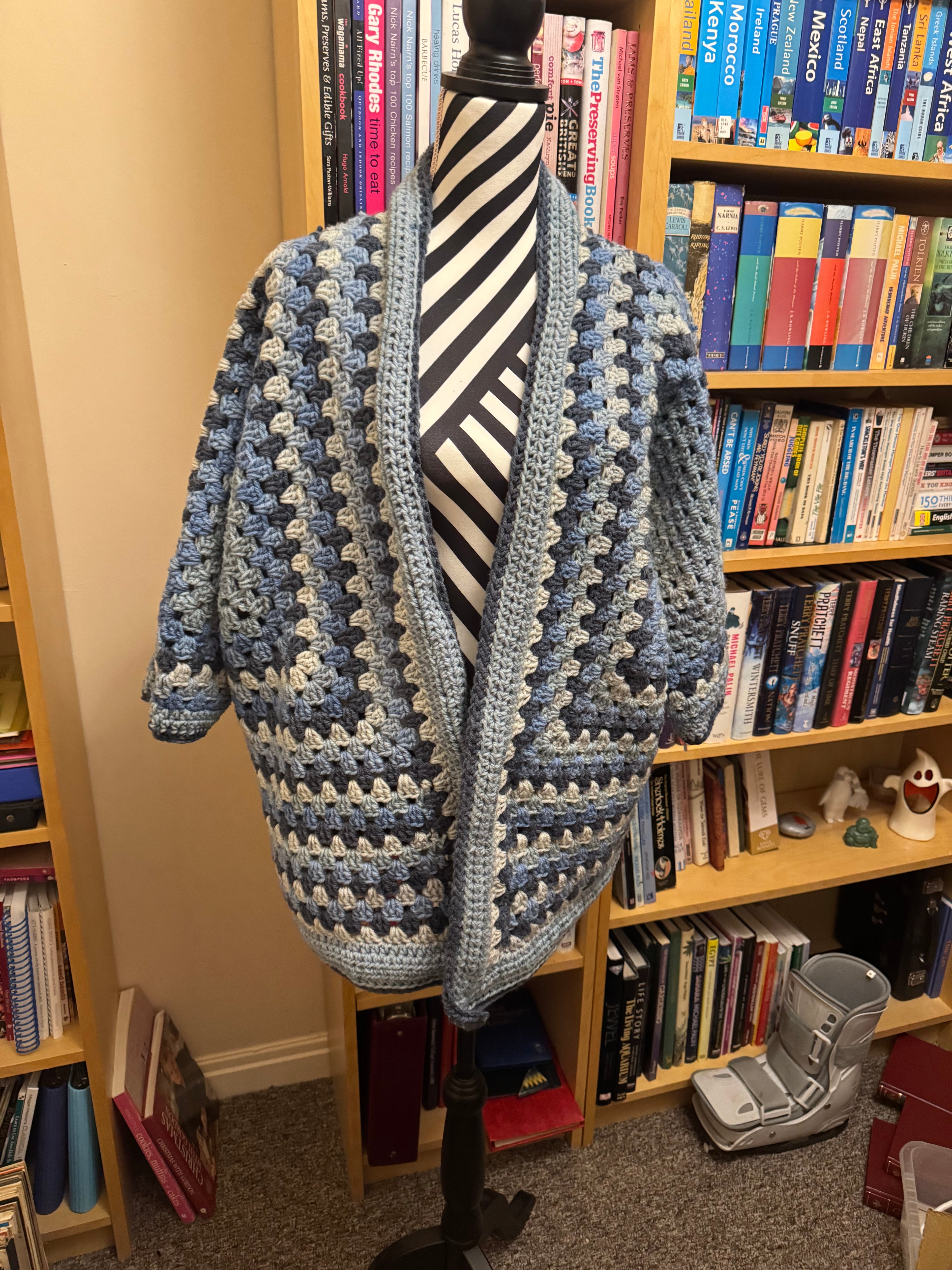 Ladies oversized crochet jacket. Large