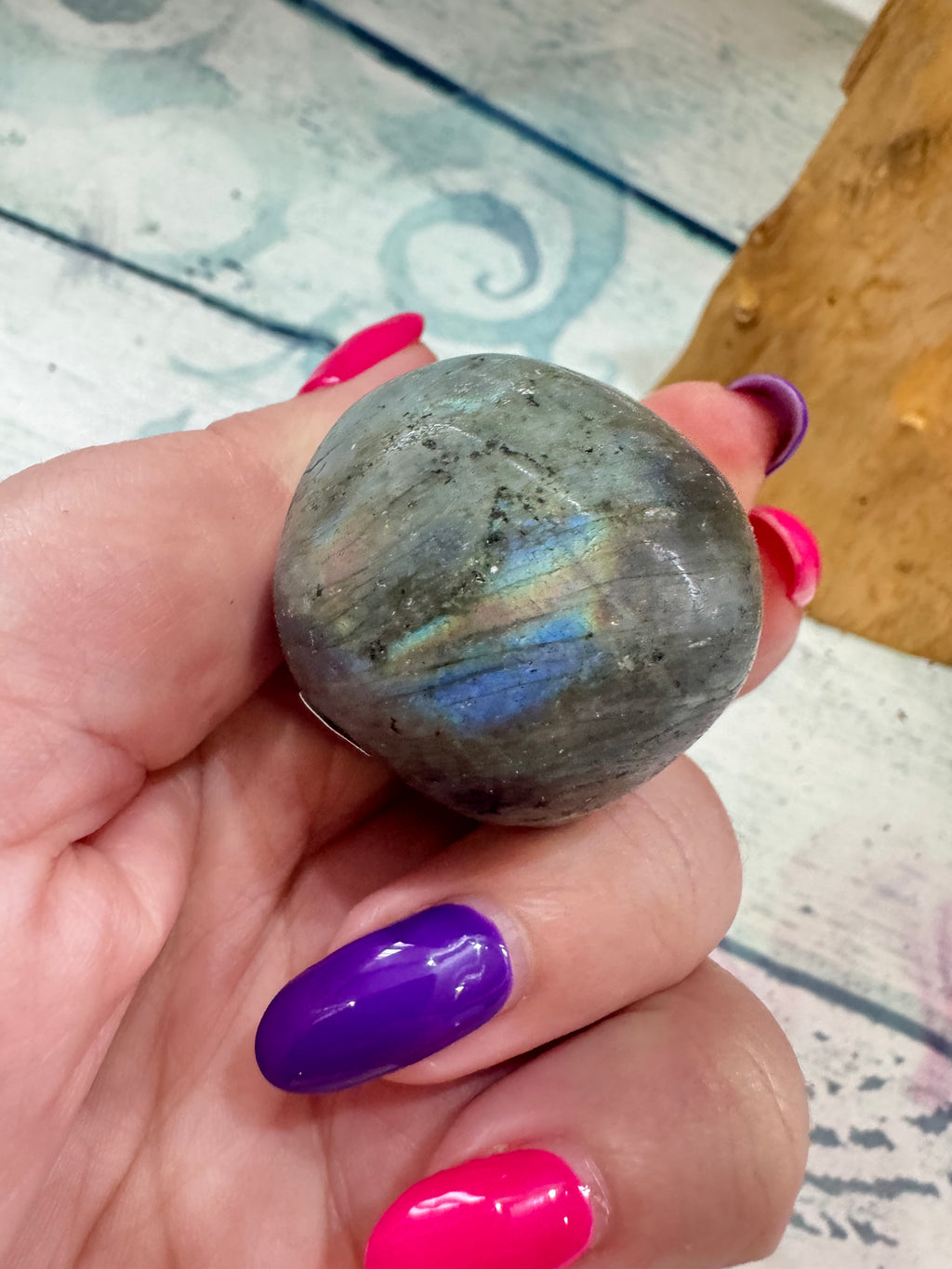 Labradorite carved crystal skull