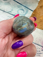 Labradorite carved crystal skull