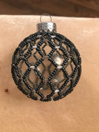 Black Beaded glass ornament