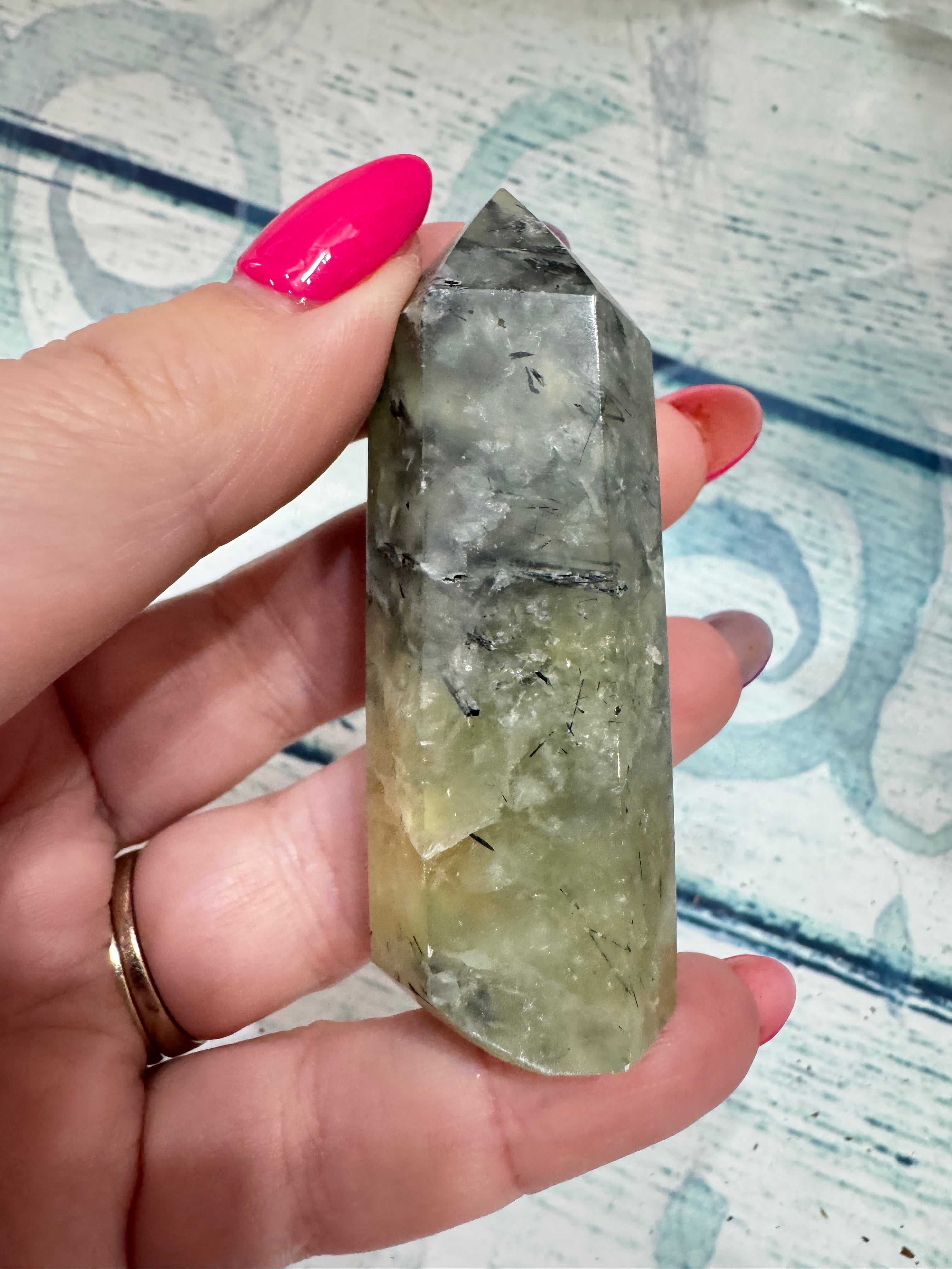 Prehnite crystal tower