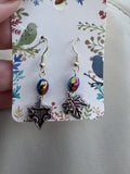 Autumn leaf drop earrings