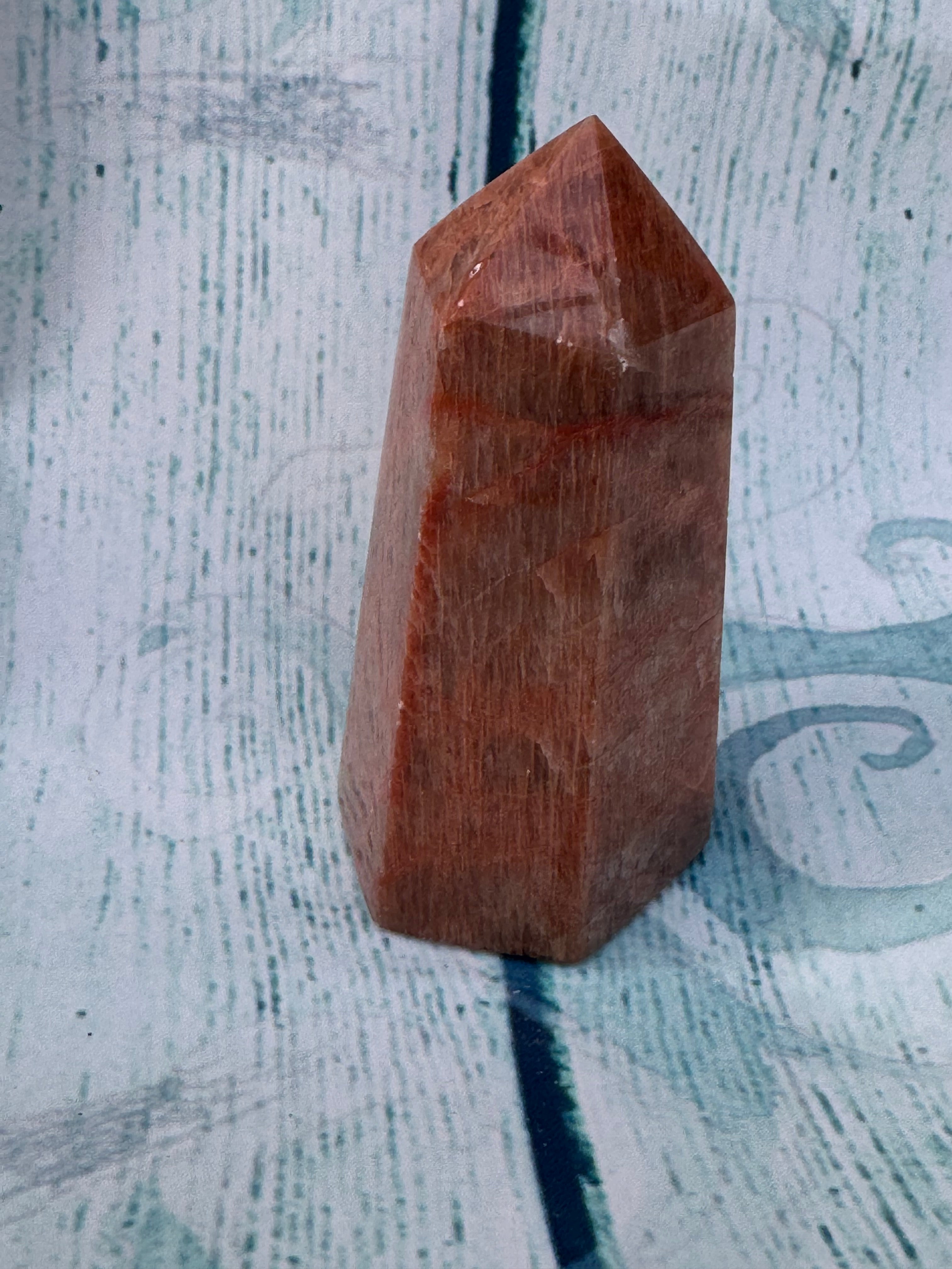 Peach moonstone crystal tower