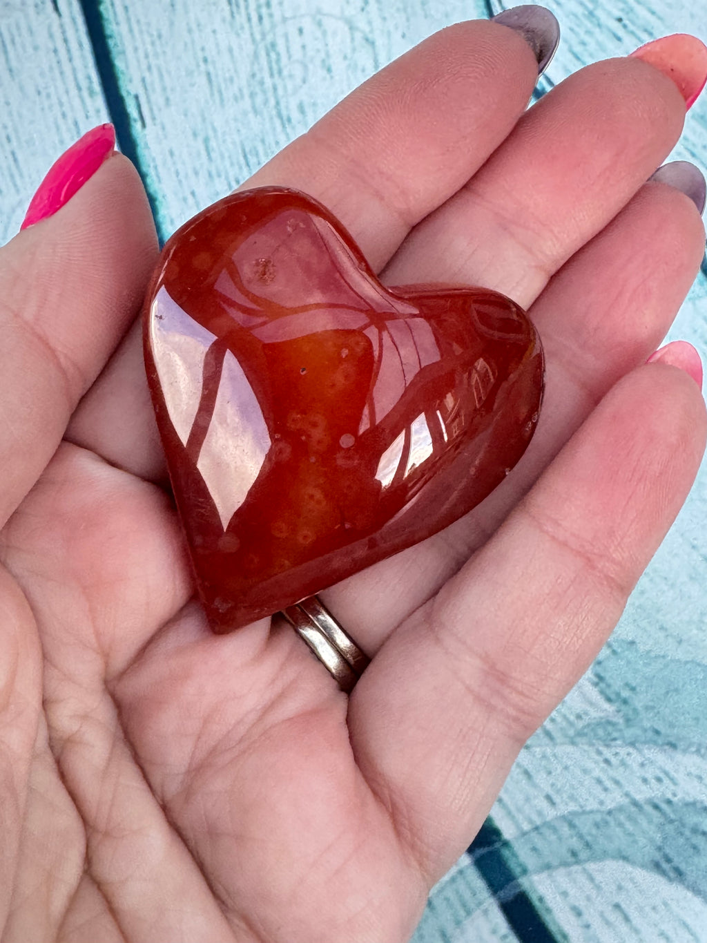 Carnelian druzy Hear