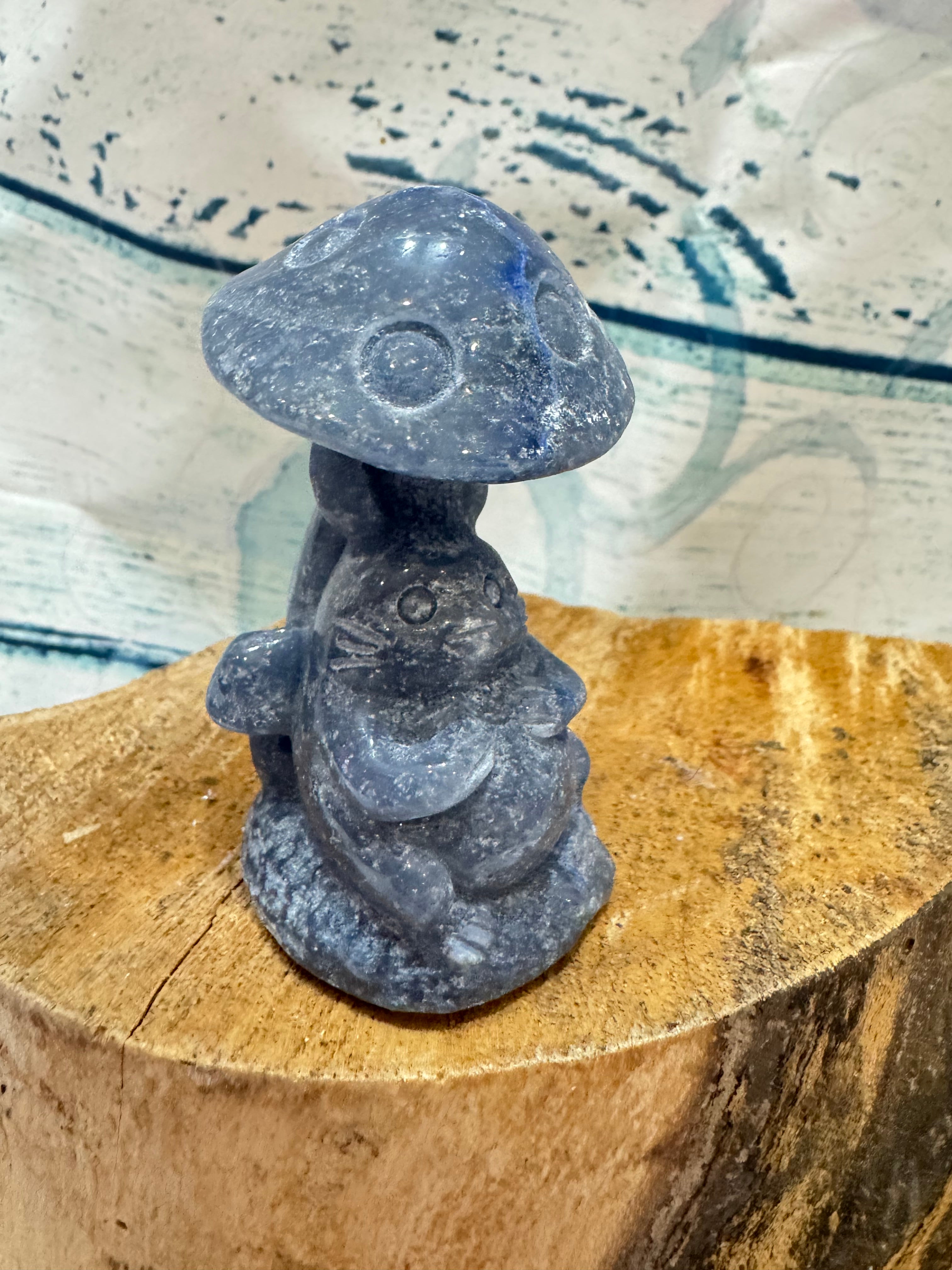 Toadstool Mouse - Blue Aventurine