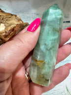 Green fluorite tower