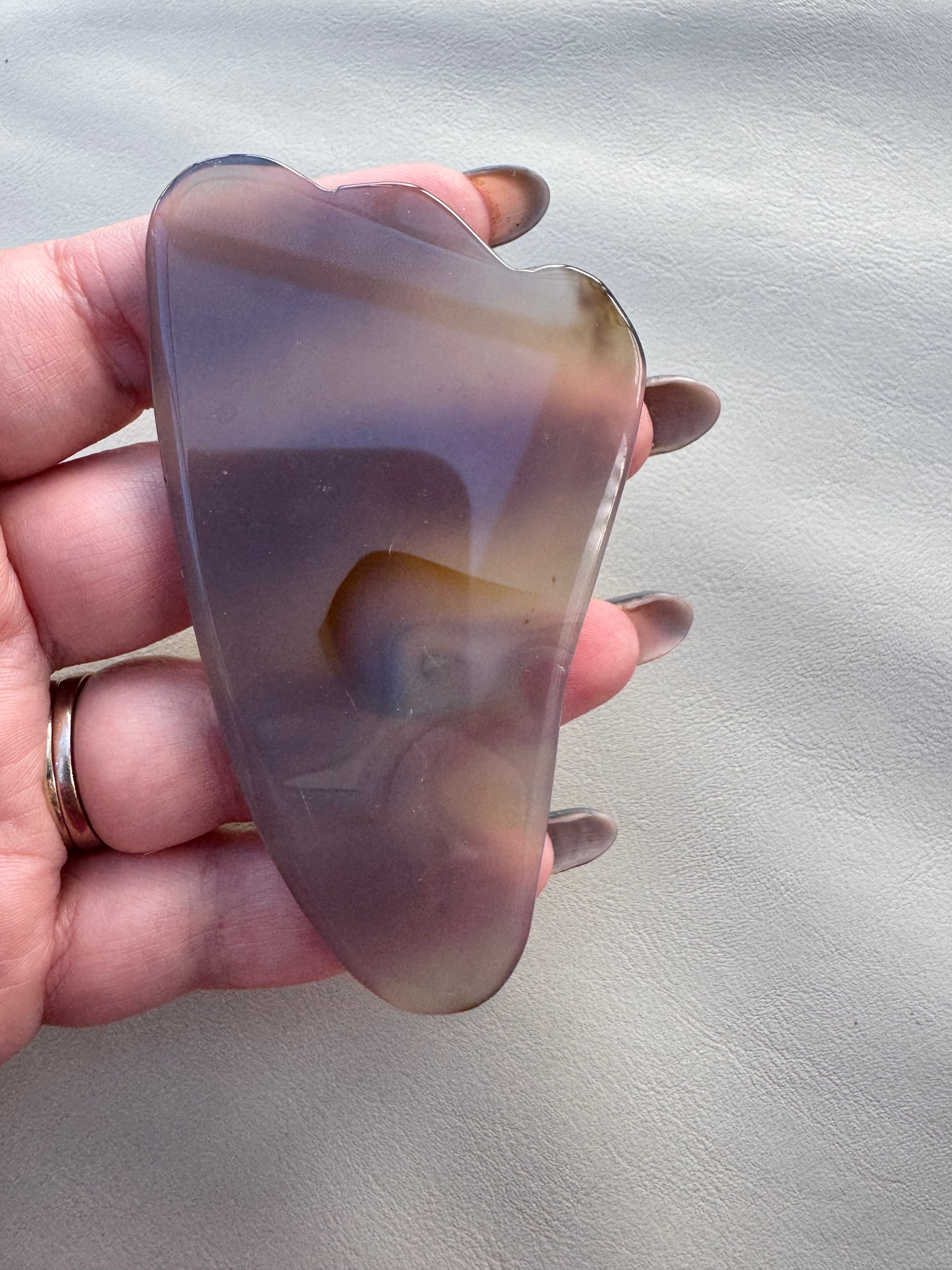 Natural agate gua sha facial massager