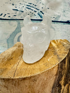 Horned quartz crystal skull