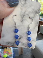 925 Sterling silver blue Swarovski earrings