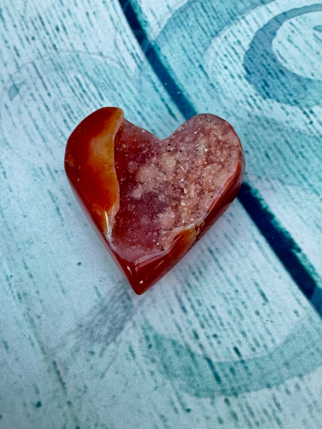 Carnelian druzy Hear