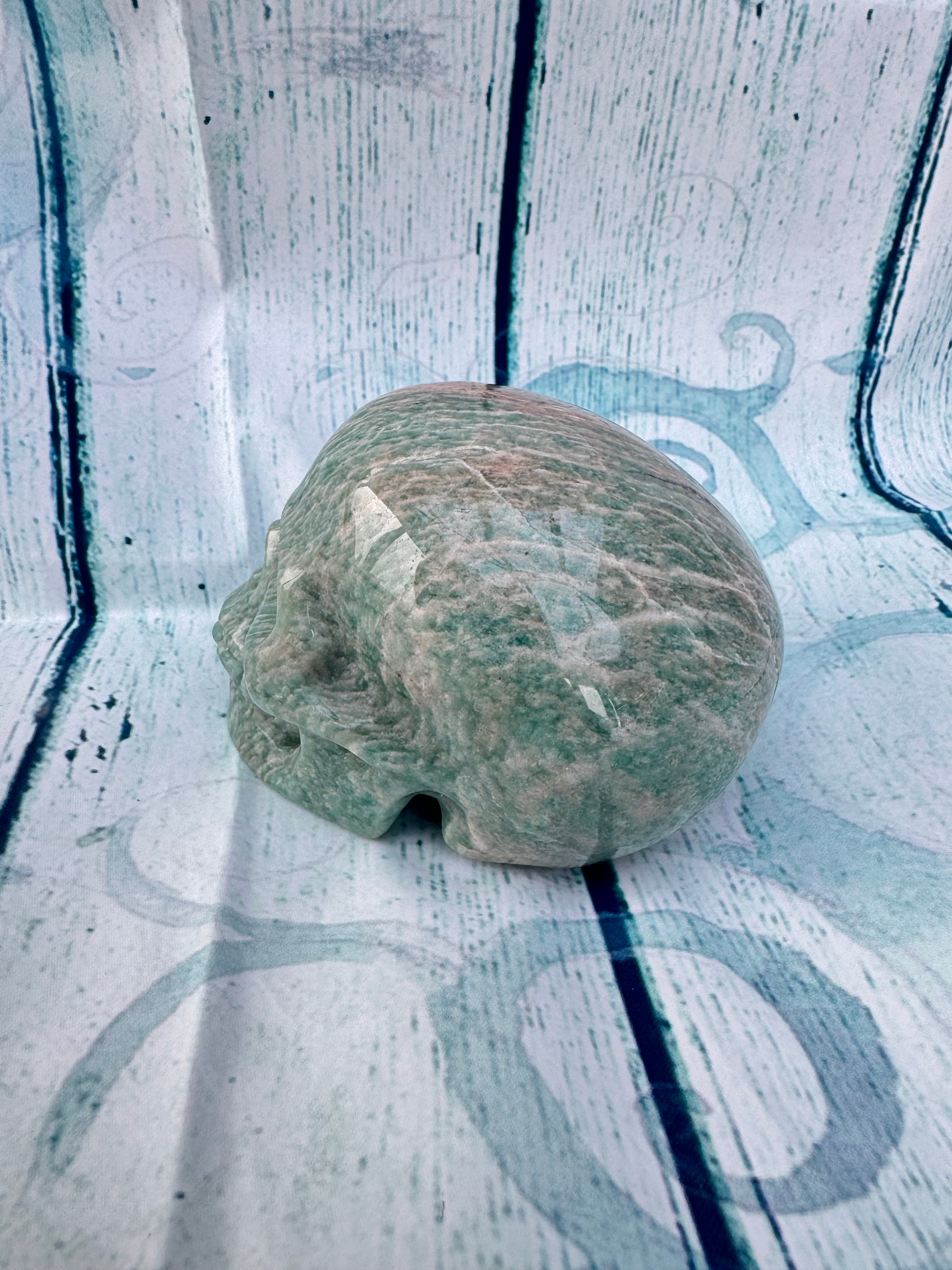 Aventurine carved skull