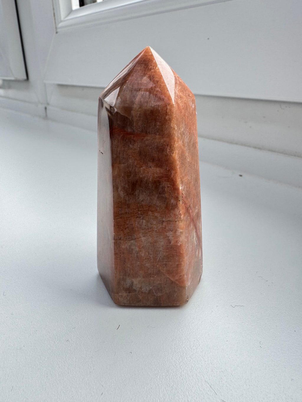 Peach moonstone crystal tower