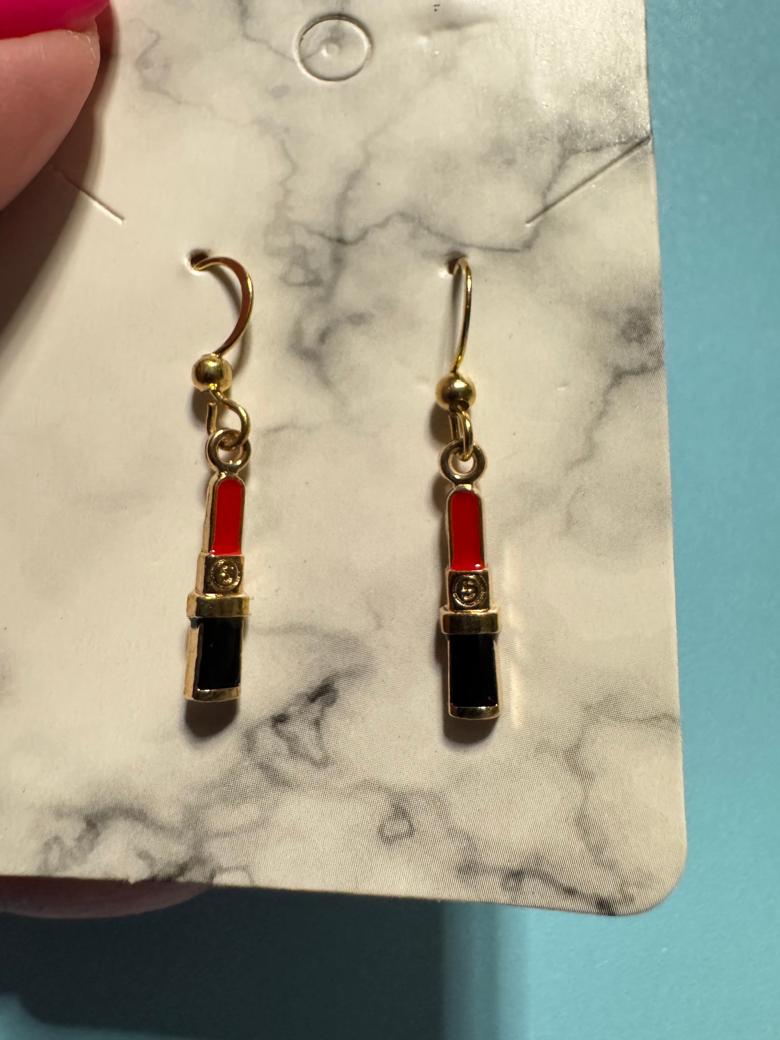Lipstick earrings