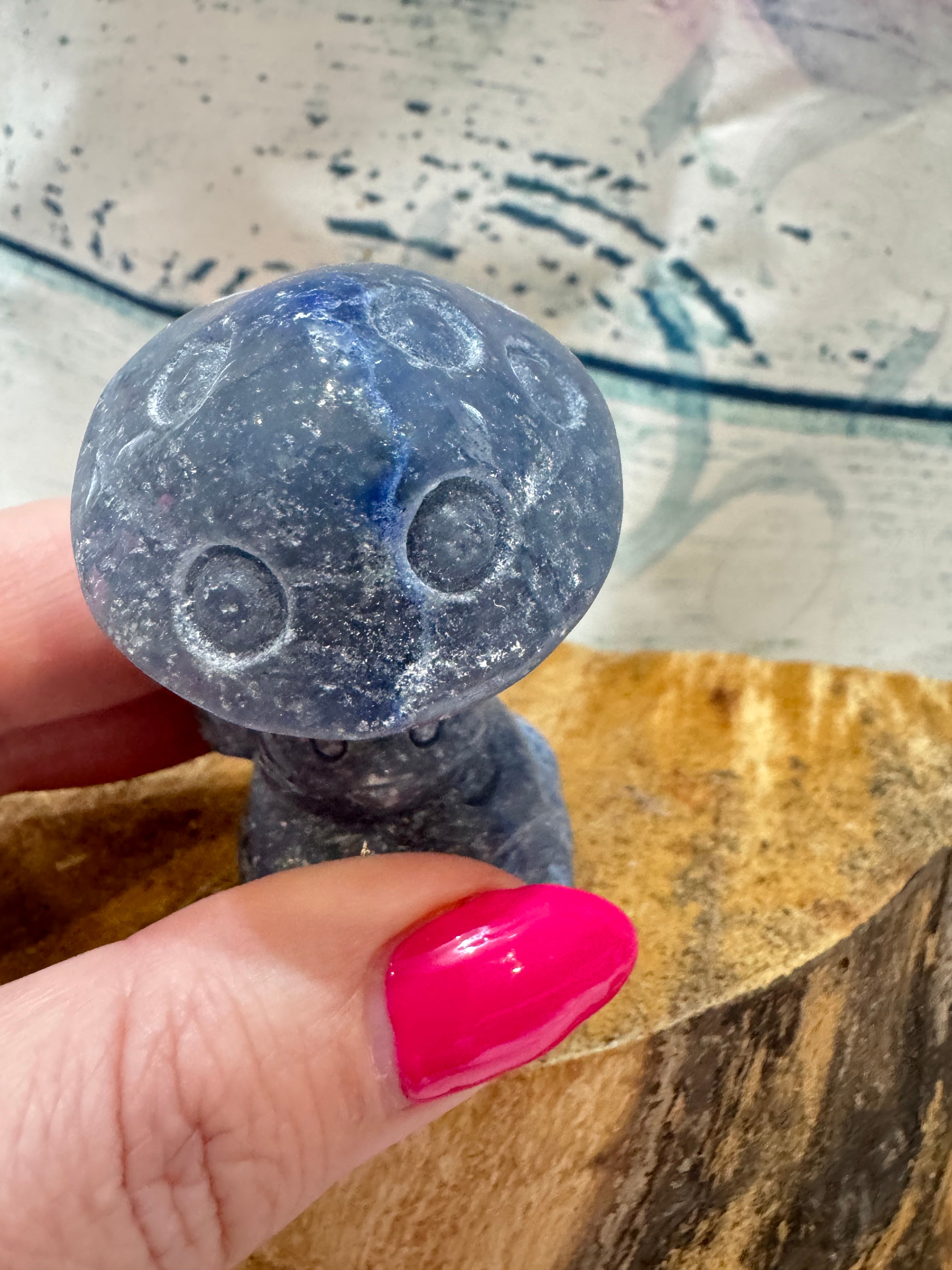 Toadstool Mouse - Blue Aventurine