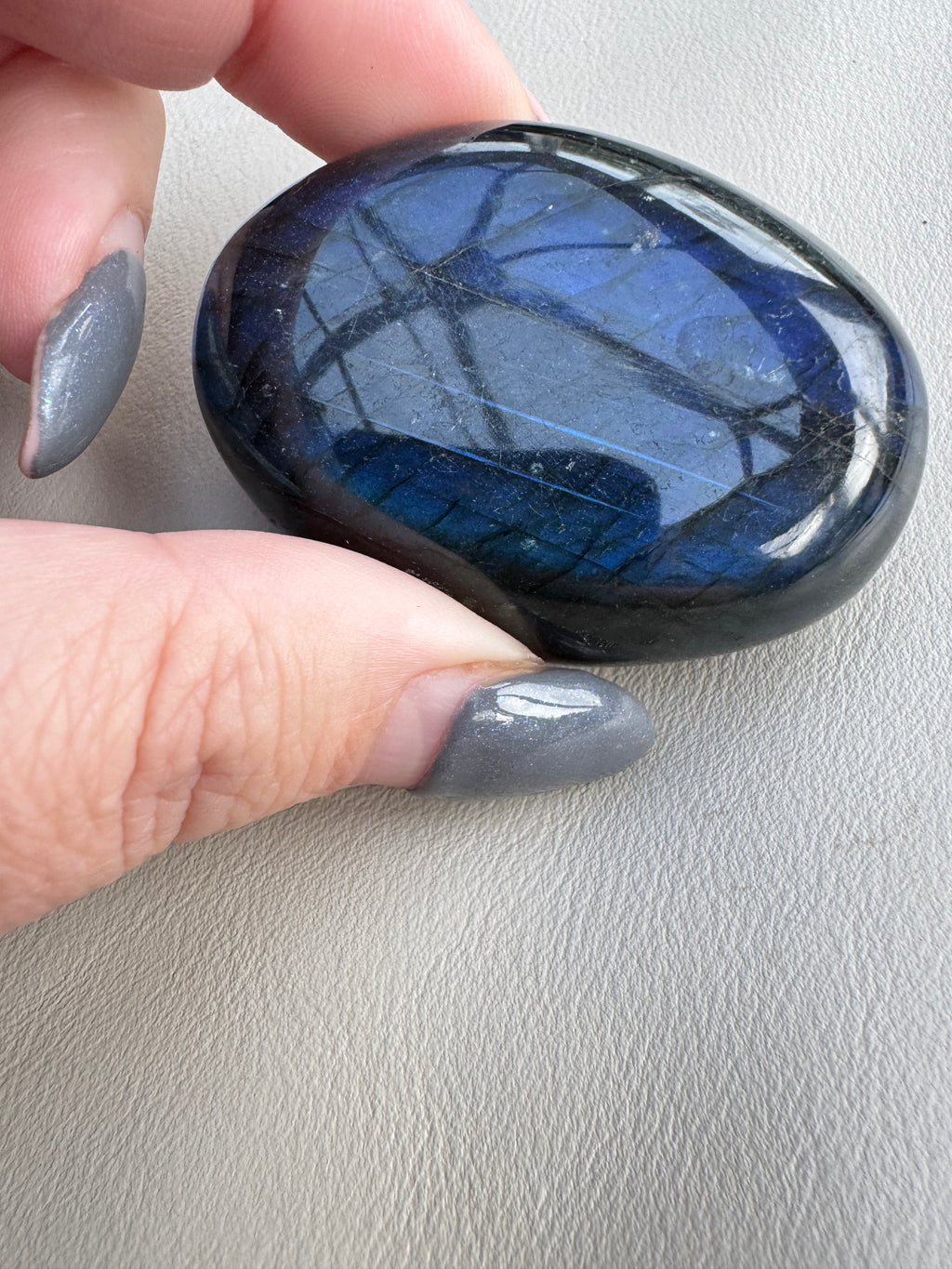 Labradorite Palm Stone - The stone of transformation and magic