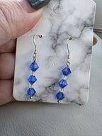 925 Sterling silver blue Swarovski earrings