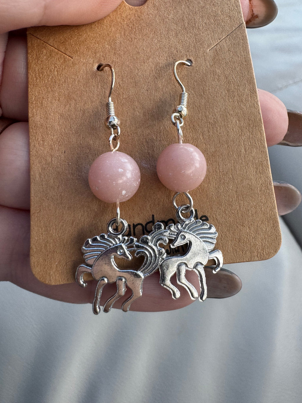 Pegasus beaded earrings