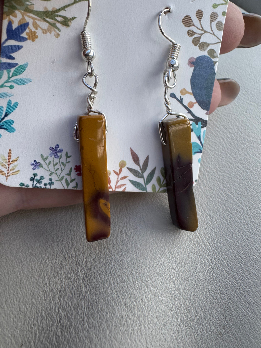 Mookite shard earrings