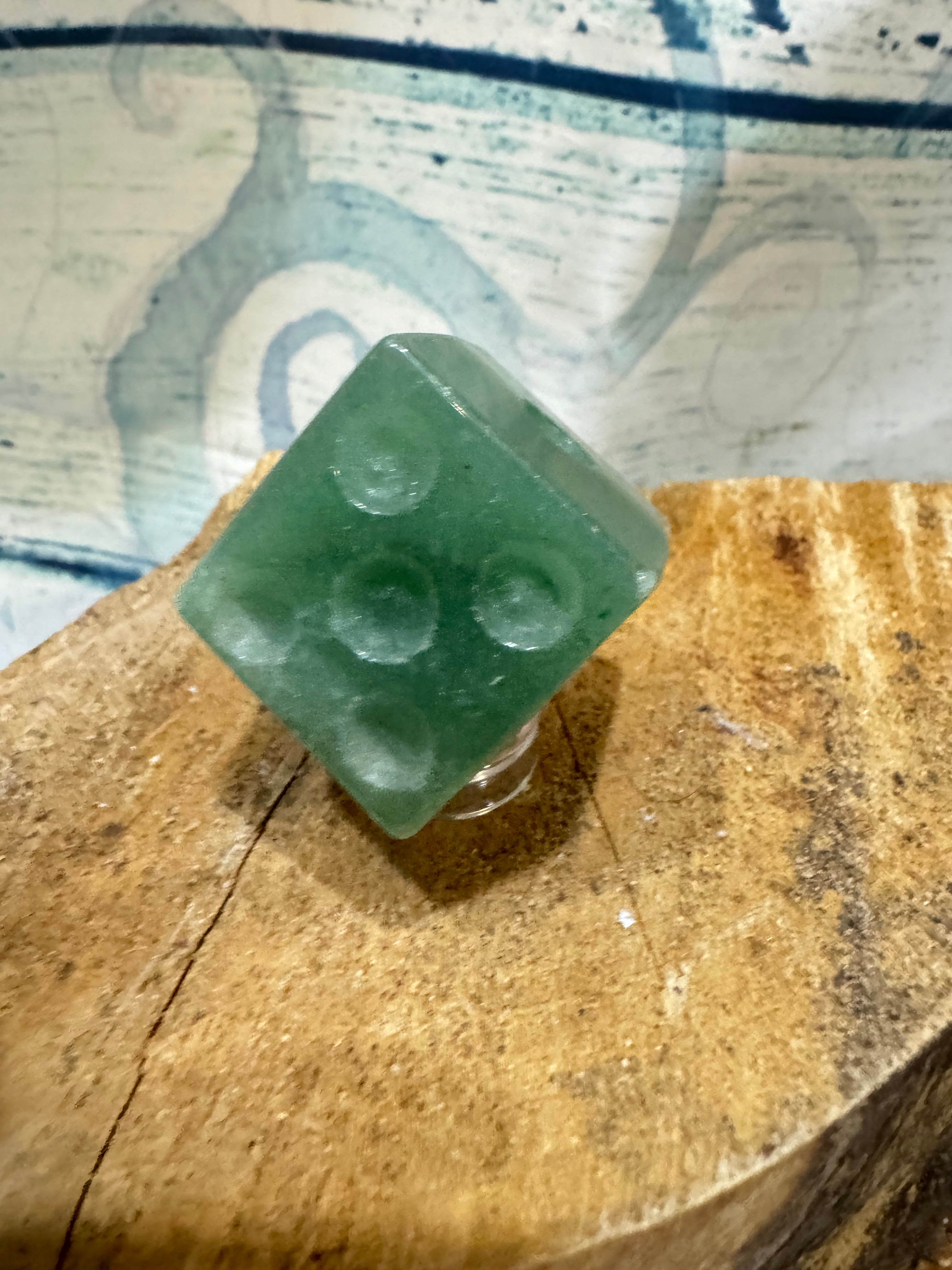 Carved Aventurine dice