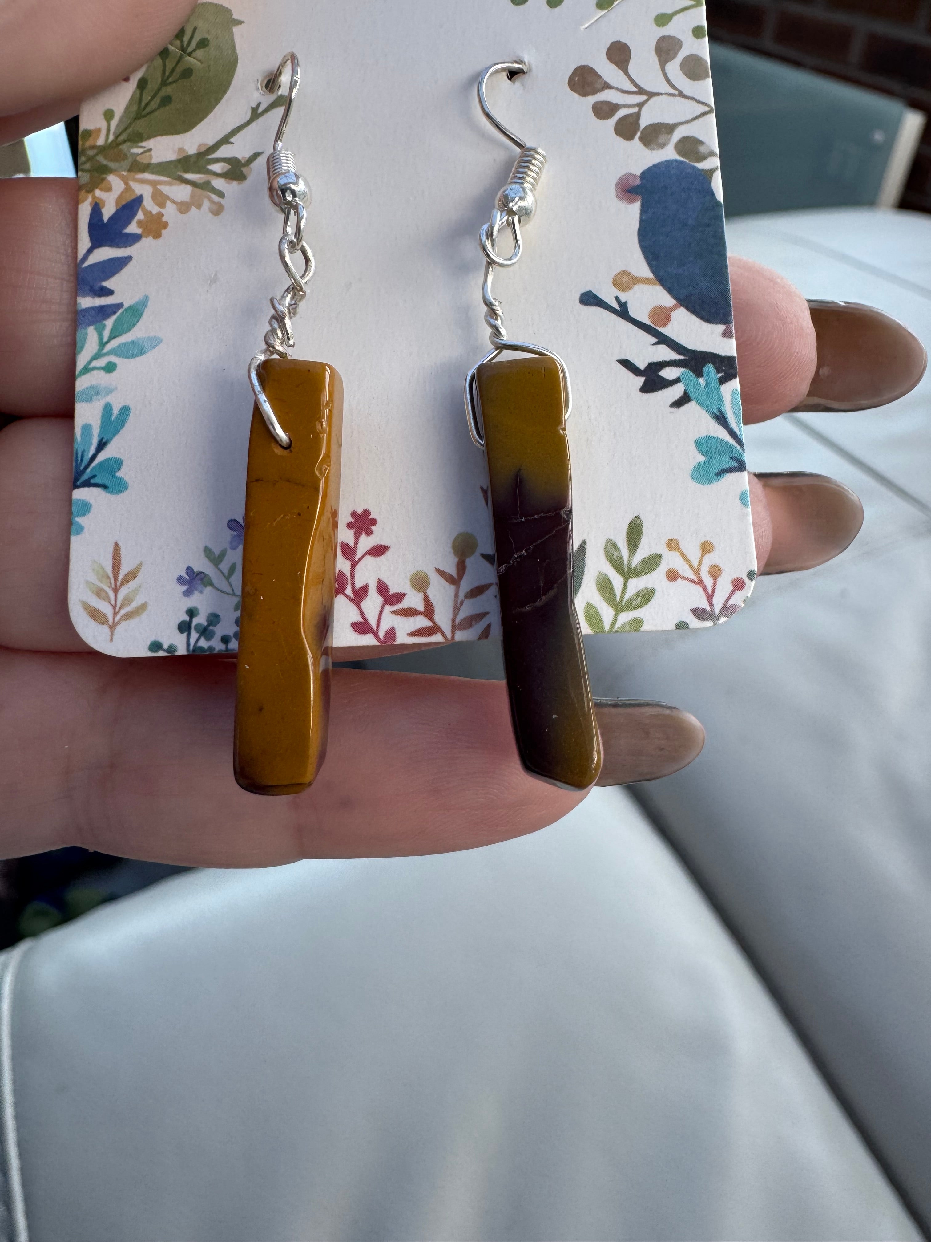 Mookite shard earrings