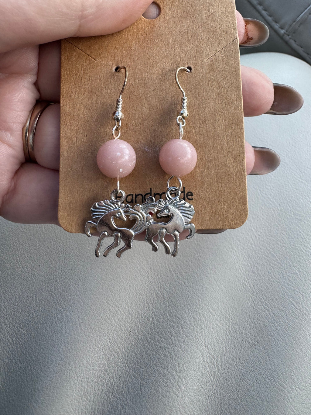 Pegasus beaded earrings