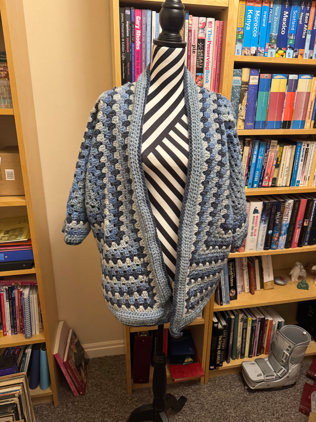 Ladies oversized crochet jacket. Large