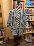 Ladies oversized crochet jacket. Large
