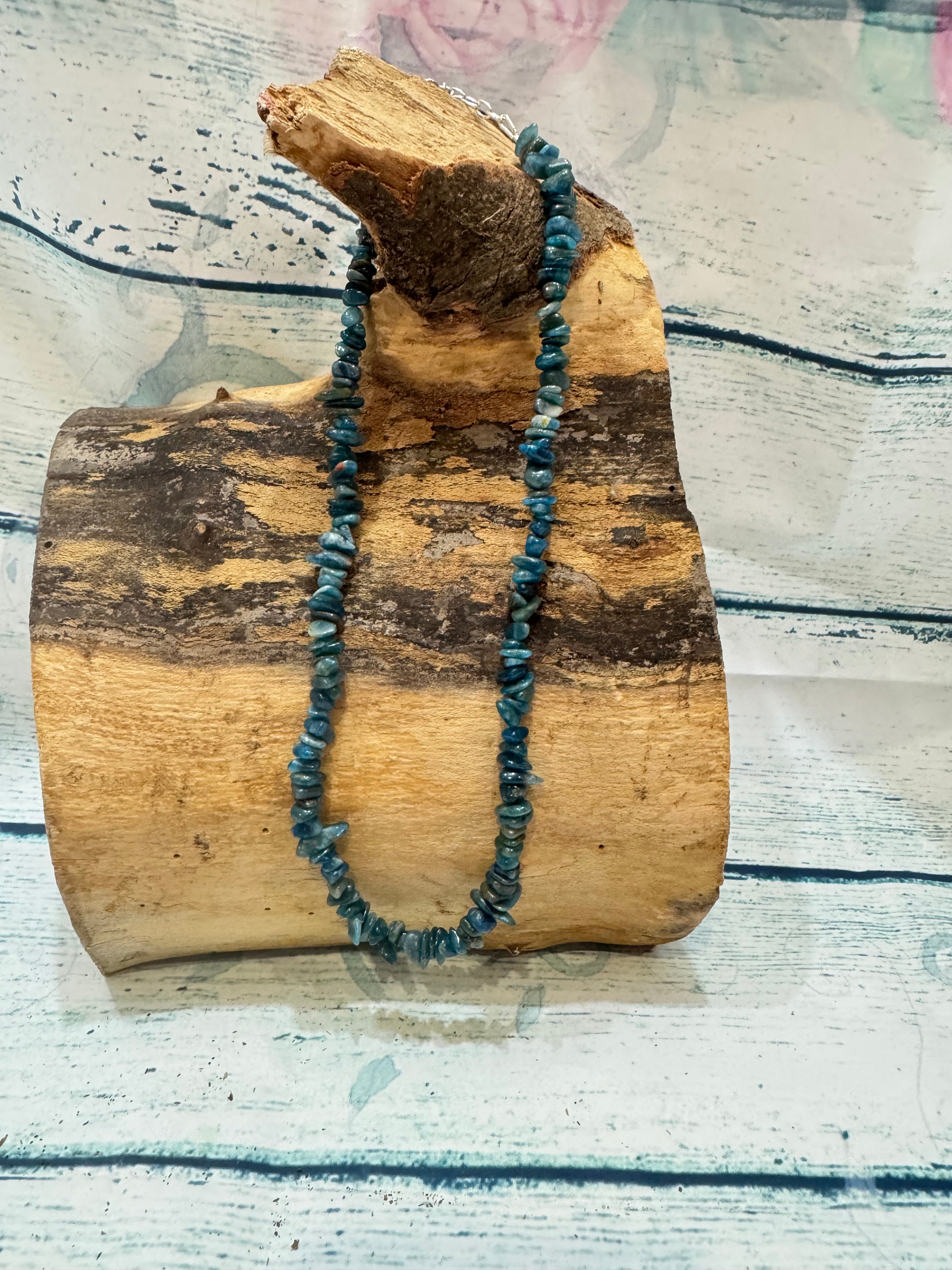Apatite chip necklace