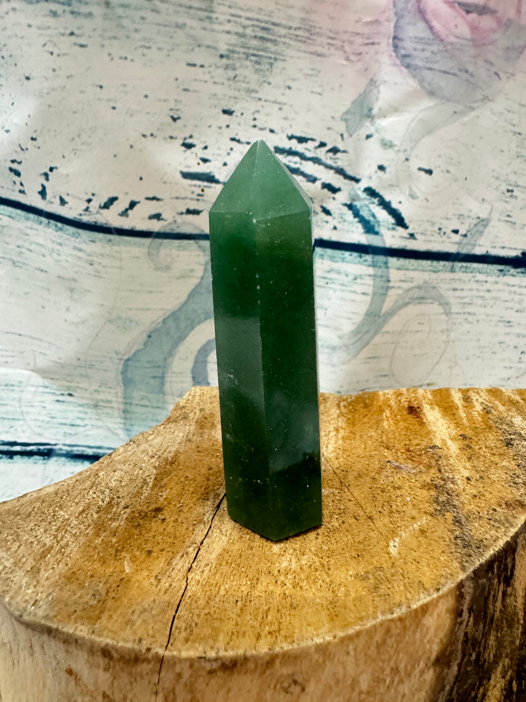 Green aventurine crystal tower