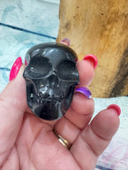 Obsidian carved crystal skull