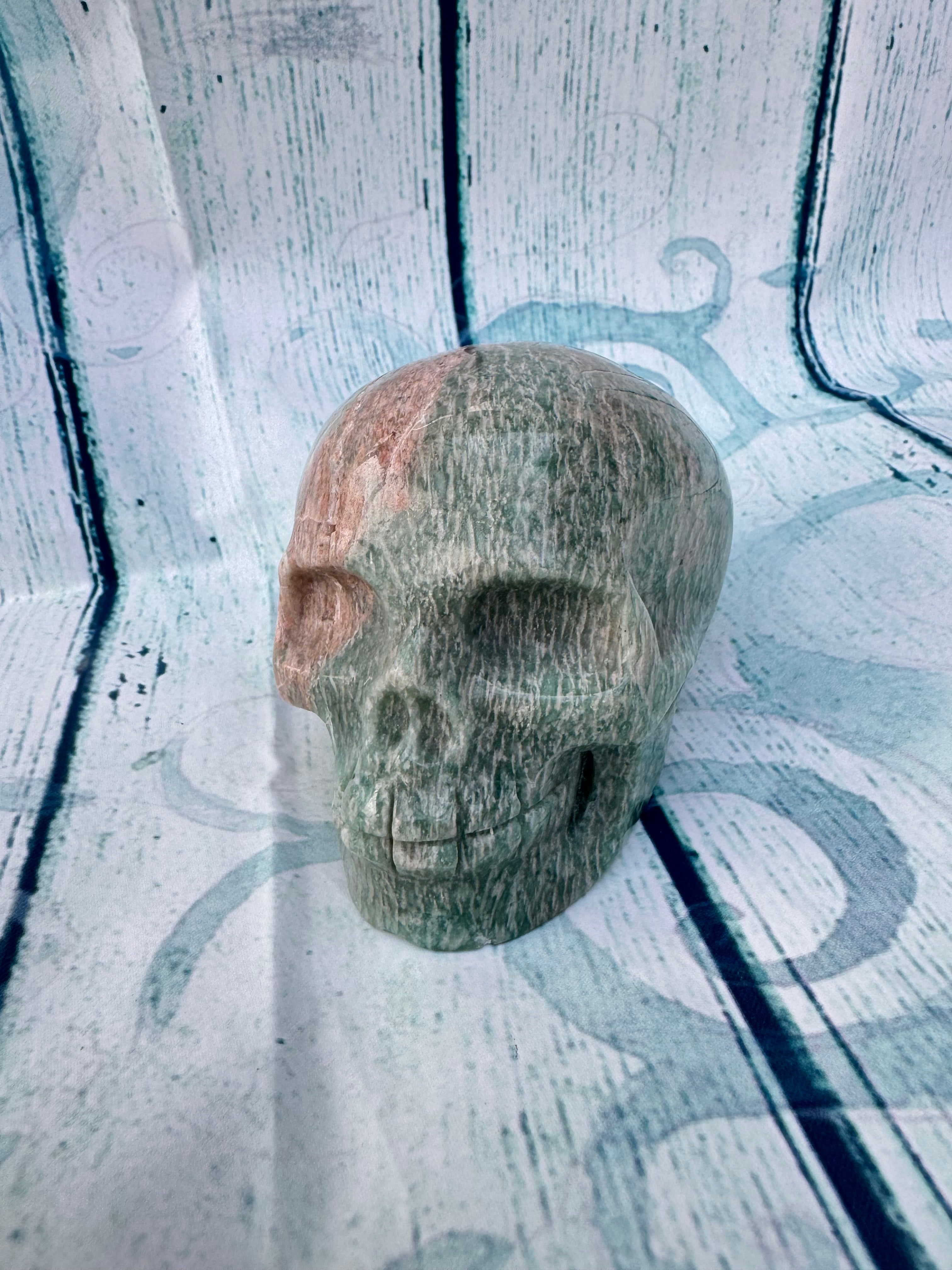 Aventurine carved skull