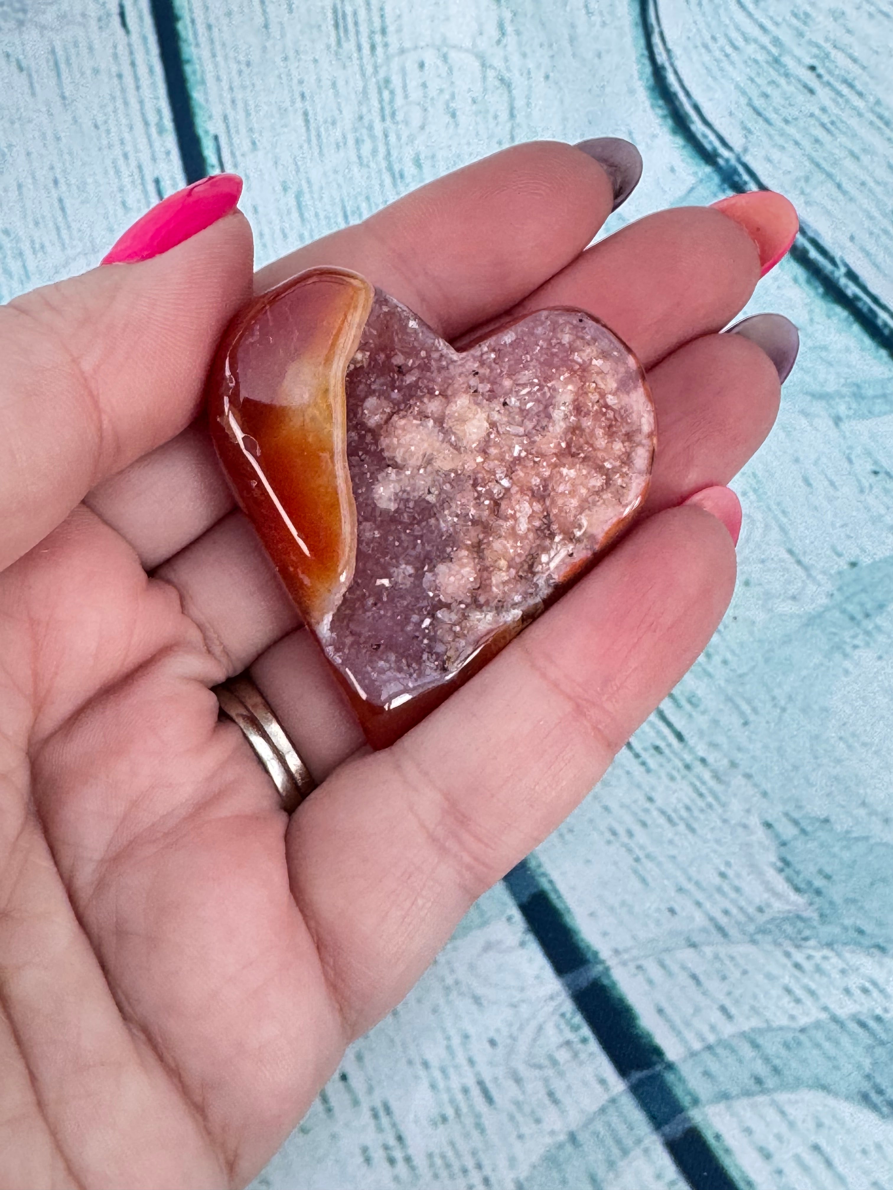 Carnelian druzy Hear