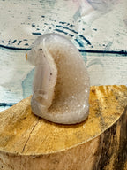 Druzy Agate Santa Hat