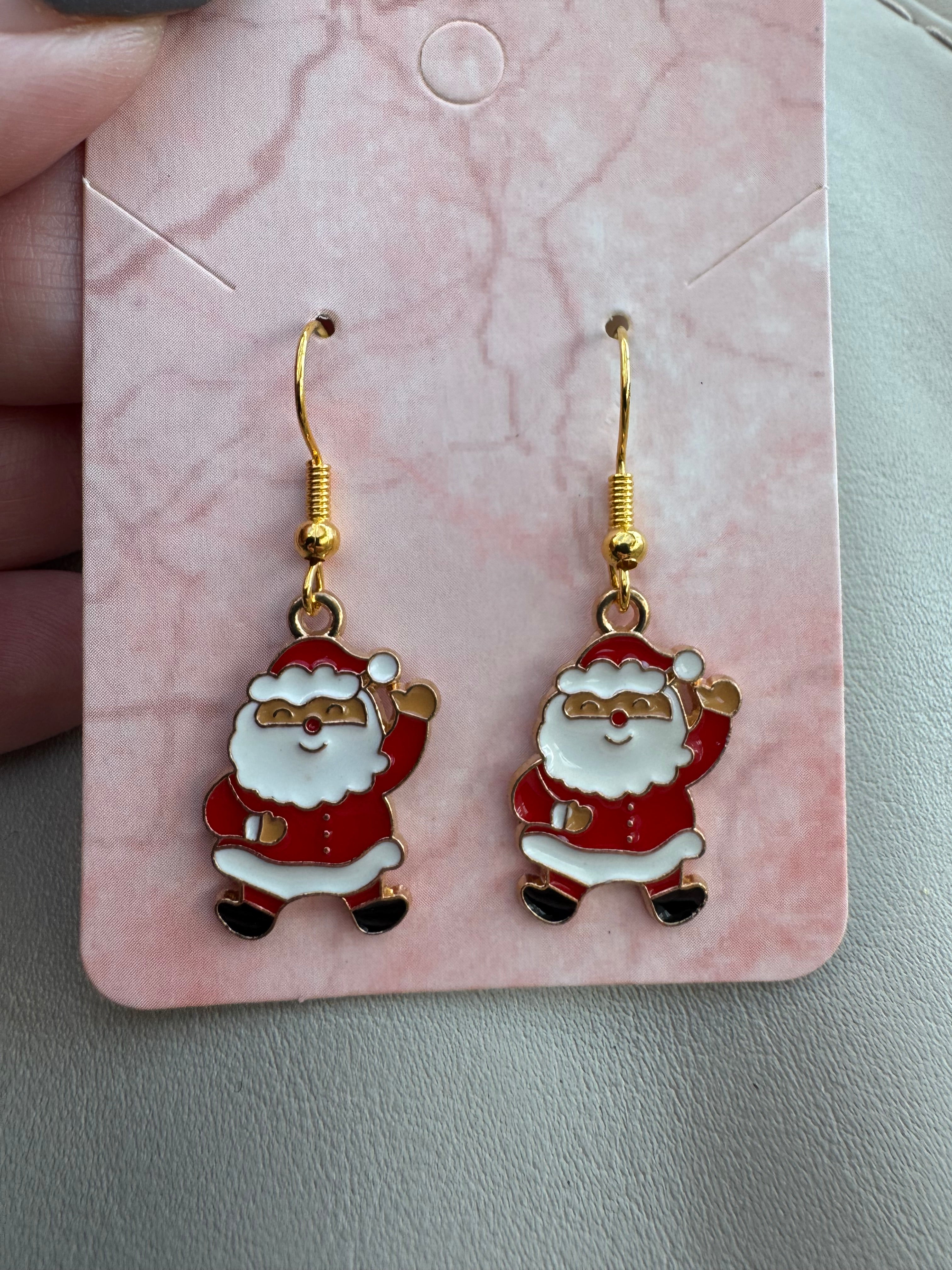 Festive Santa earrings