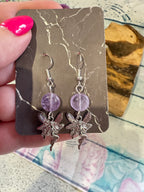 Amethyst fairy earrings