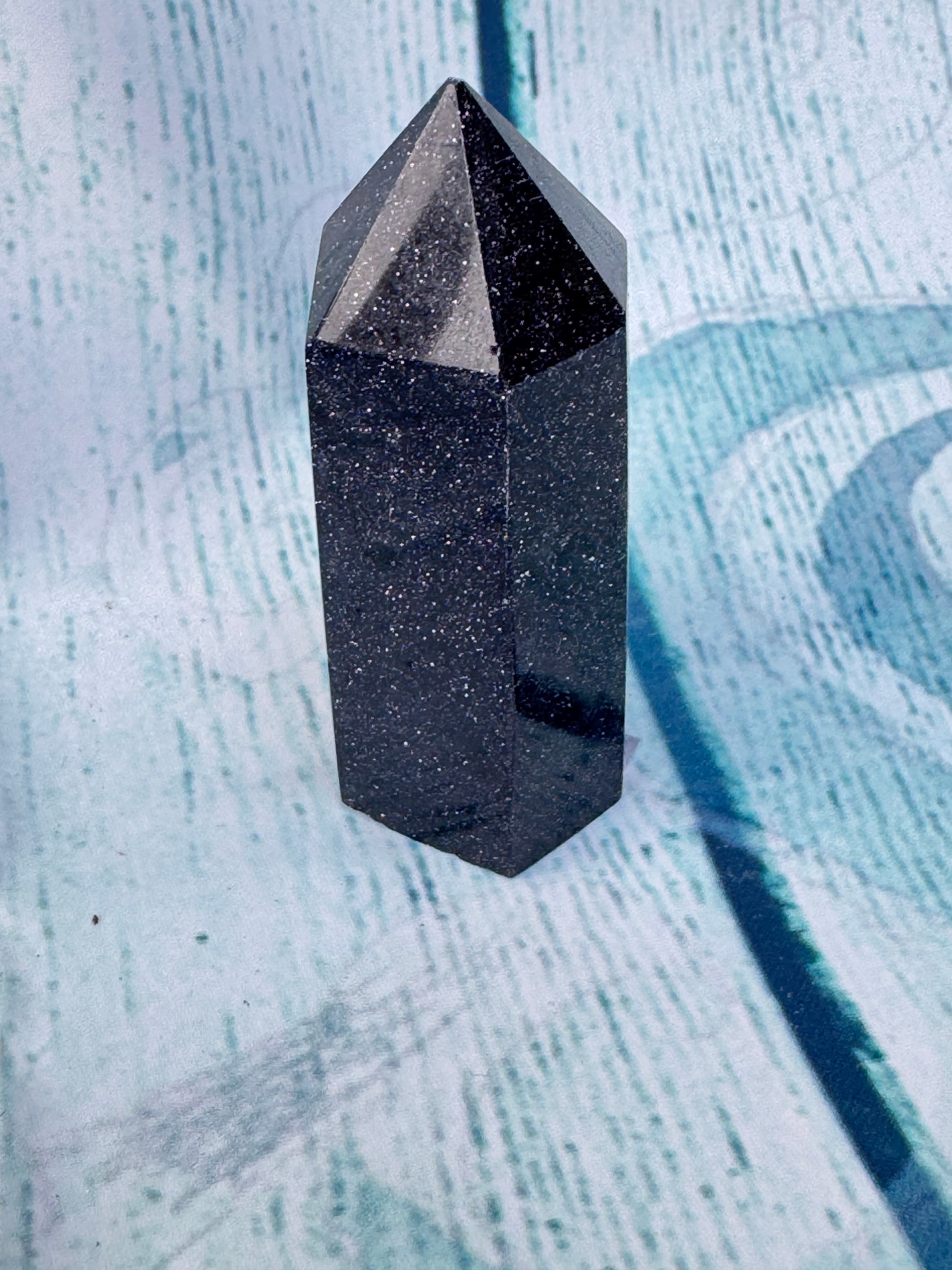 Blue goldstone tower