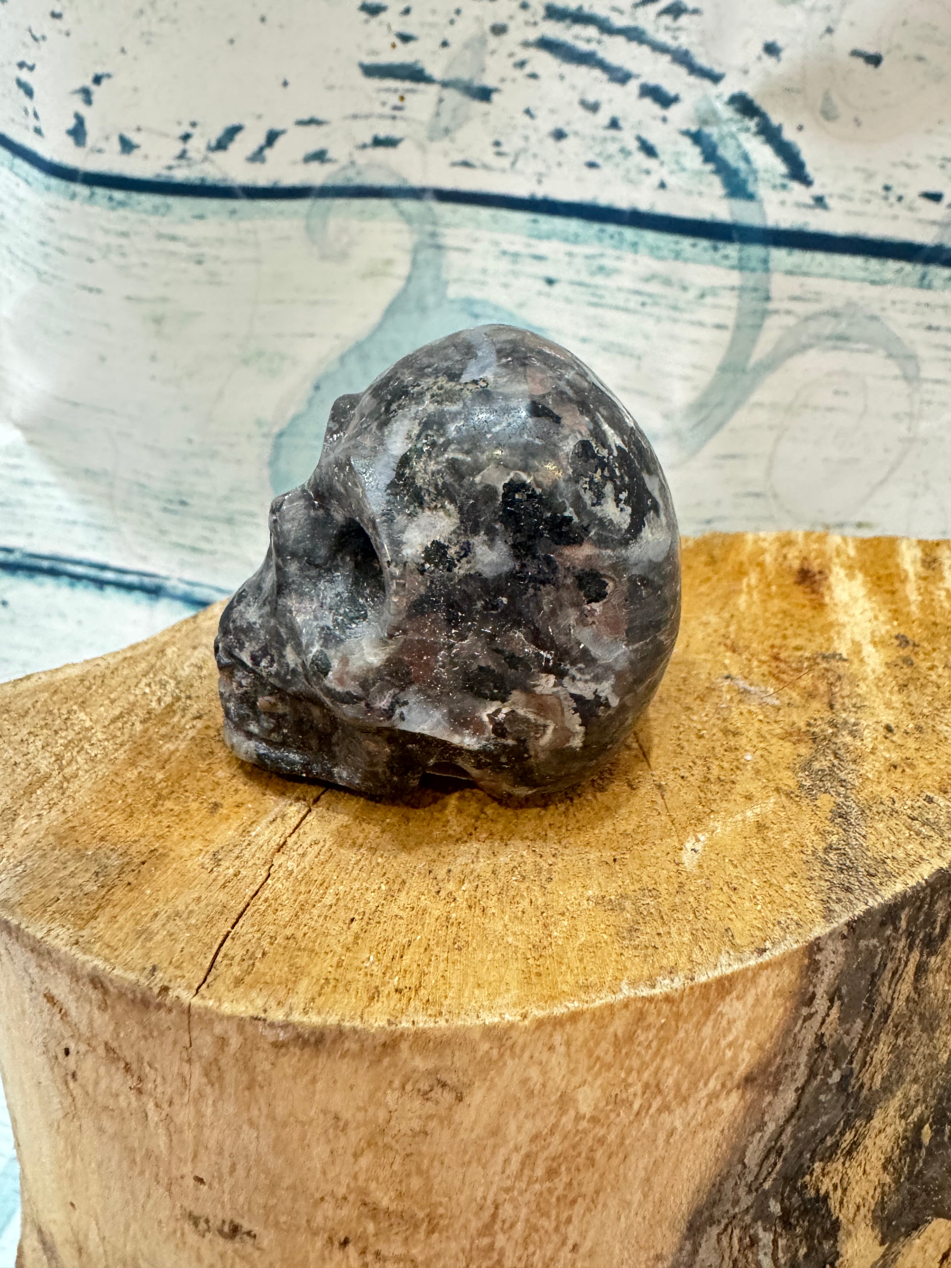 Yooperlite carved crystal skull