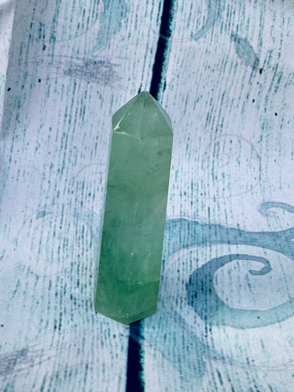 Green fluorite tower
