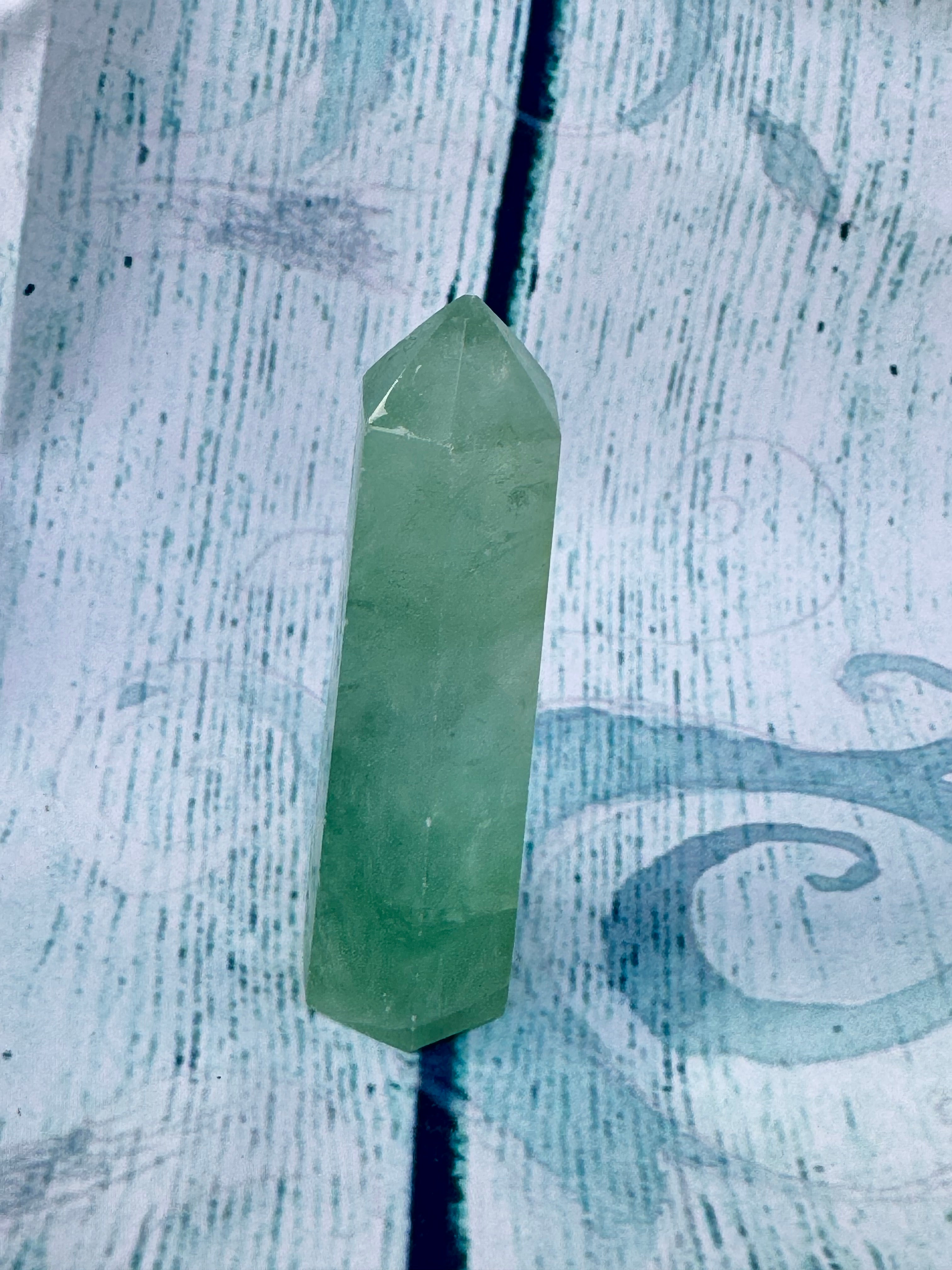 Green fluorite tower