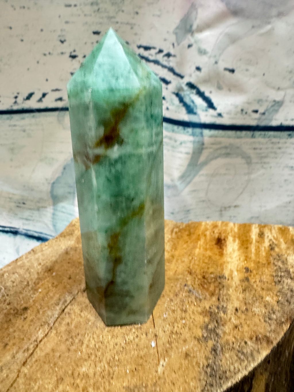 Green fluorite tower